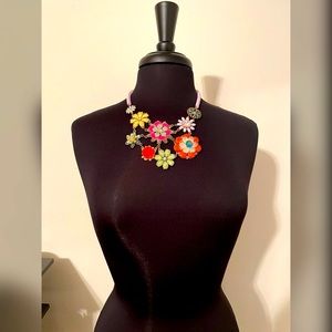 Multicolored Bright Floral Necklace